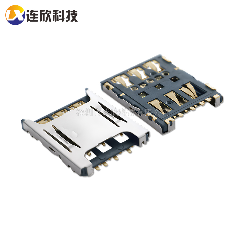 NANO 6P抽拉式卡座 带CD脚 XDSM-0422-2194