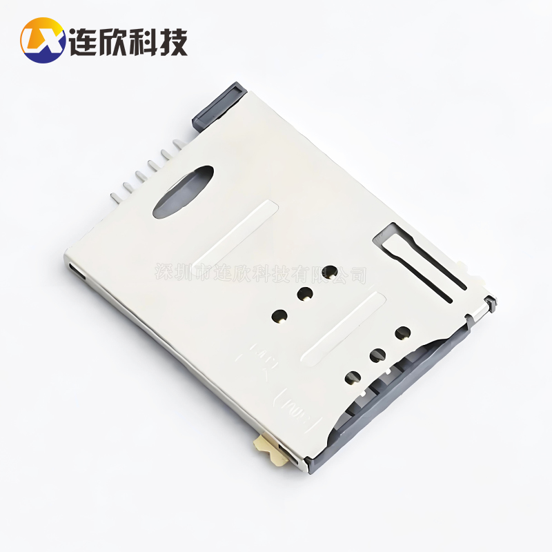 自弹式 SIM卡座6PIN 3.54脚距  XDSM-0081-010