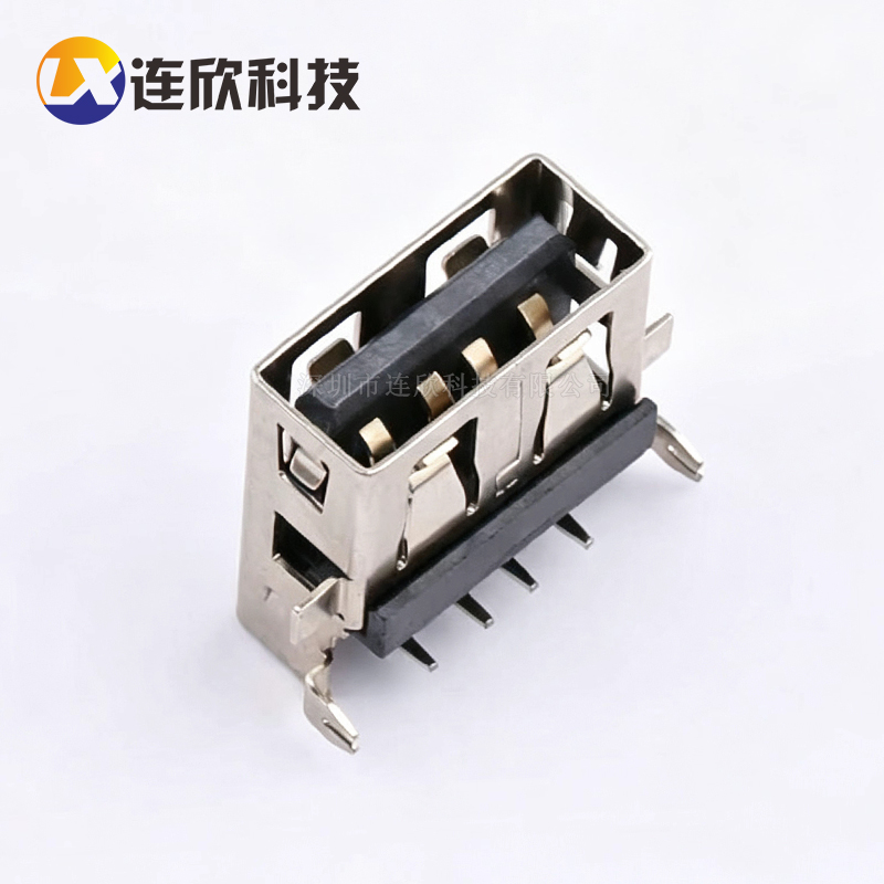 USB 2.0AF 沉板板上4.9H无卷边 XUBF-0523-0449