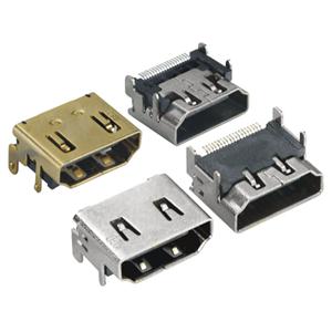 HDMI连接器生产厂家 HDMI AF母座贴板式 高清HDMI插头插座