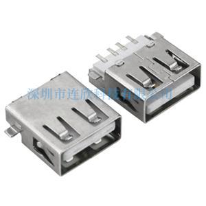 深圳厂家供应USB连接器沉板贴板式