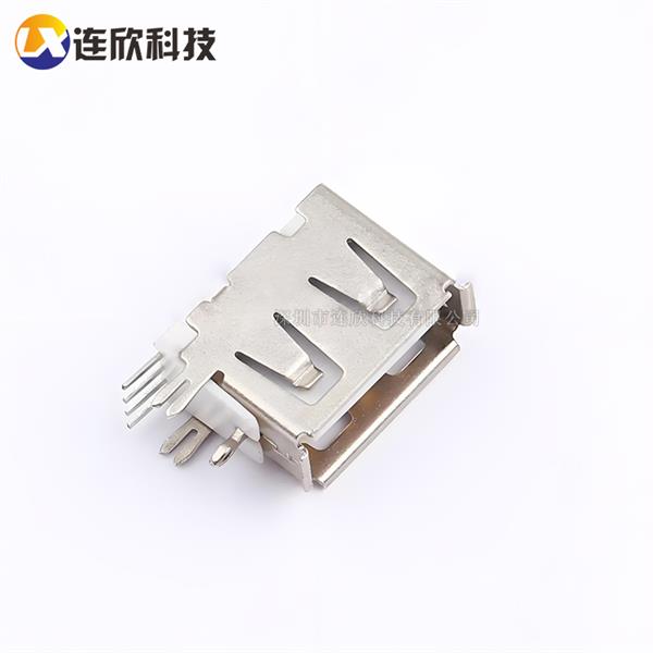 侧插板 USB 2.0AF 短体卷边10MM长 XDBF-0424-11