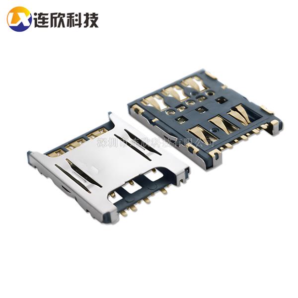 NANO 6P抽拉式卡座 带CD脚 XDSM-0422-2194