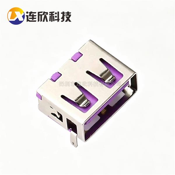 5A大电流USB 2.0 AF 10.0-6.3H 前二脚插板式无边 XUBF-1063D-0311