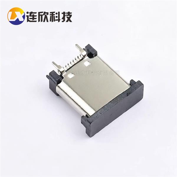 TYPE C 24PIN母座 立式H10.0MM贴板式 XUBF-0338-1006
